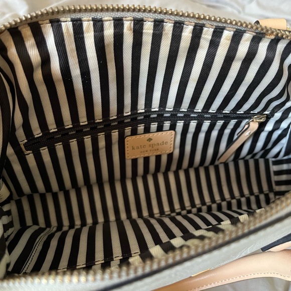 Kate Spade light blue/gray and tan crossbody purse. Used - Picture 3 of 4